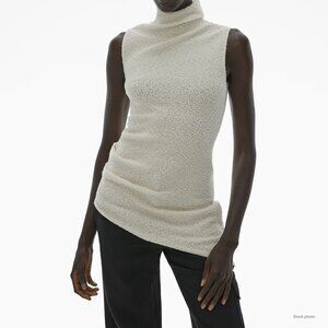 NWT - HELMUT LANG - DEAL MOCK ASYMMETRIC SWEATER TANK (IVORY) - LARGE